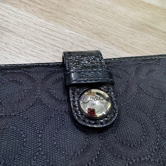 Vintage Coach Canvas Embroidered C Clutch Large Wallet New in Box - Picture 11 of 12